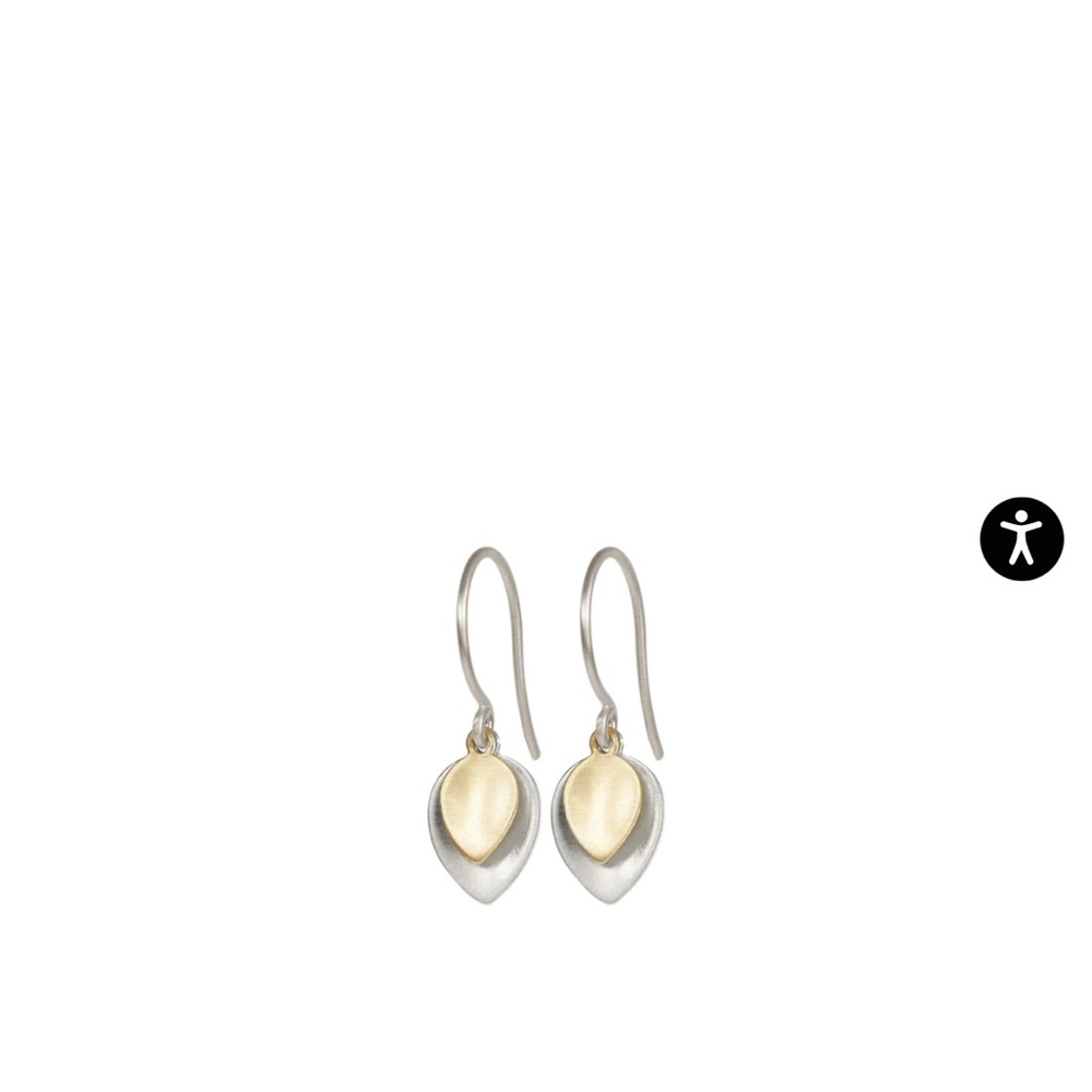 Me & Ro 10k and sterling silver small lotus earrings never worn